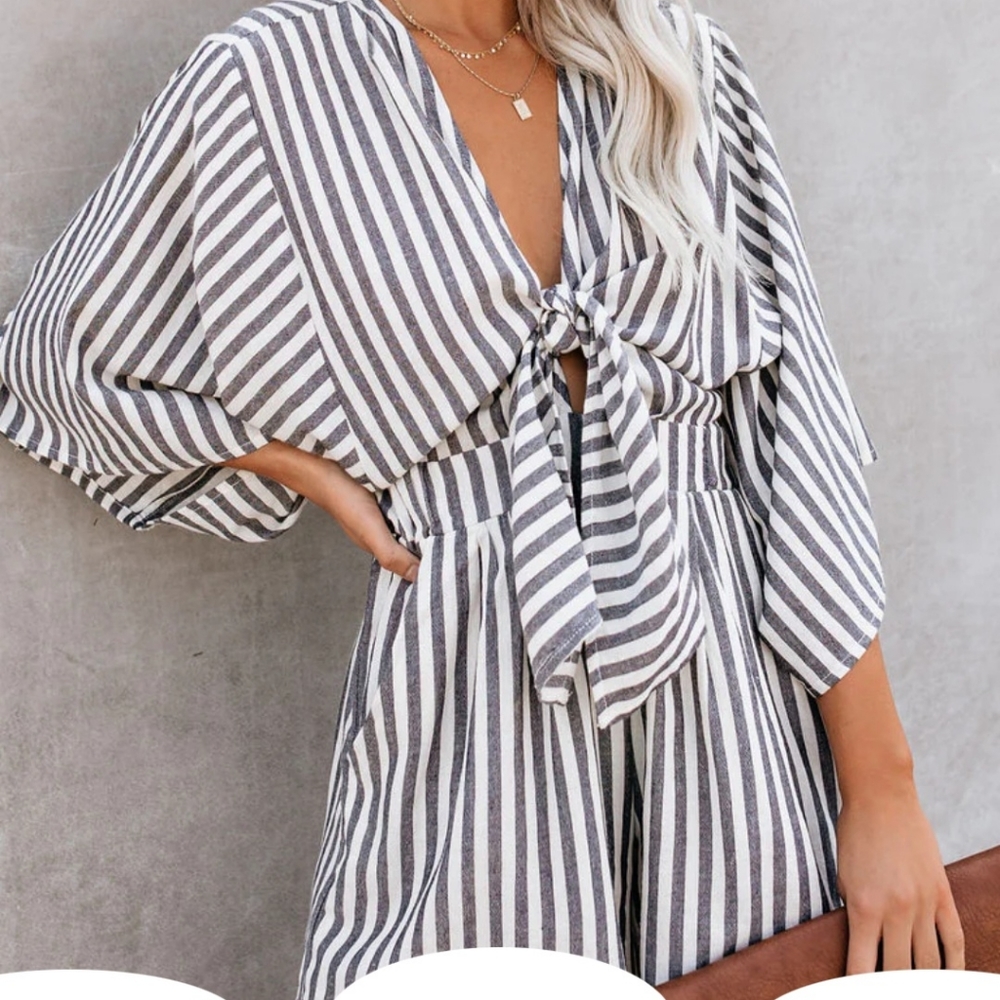 Stripped romper size medium by Flawless